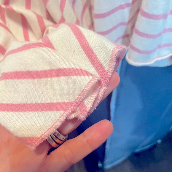 True craft top EUC medium baby doll style pink and cream striped smoke free - Picture 4 of 6